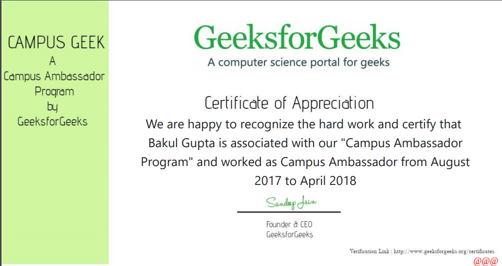 Geeks For Geeks